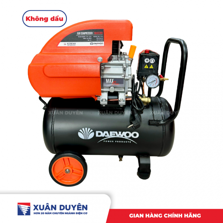 Máy nén khí không dầu 30L Daewoo DAAC-30D