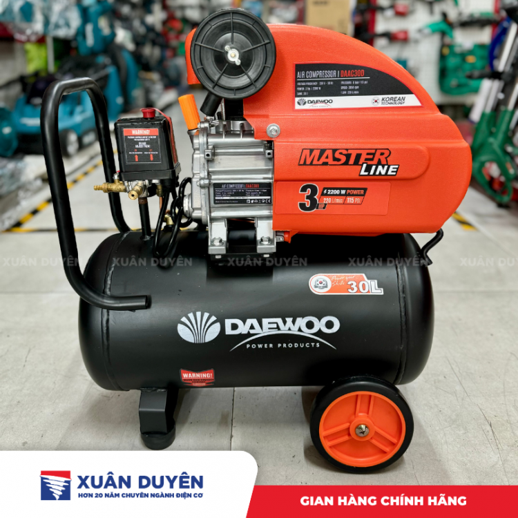 Máy nén khí không dầu 30L Daewoo DAAC-30D