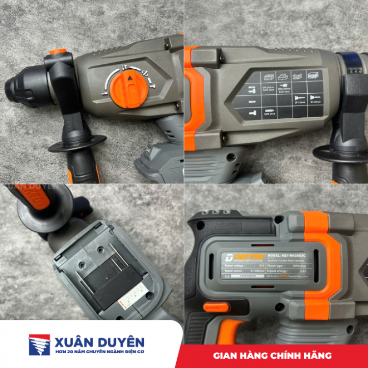 Máy khoan 3 chức năng pin 21V Dekton M21-RH2603C