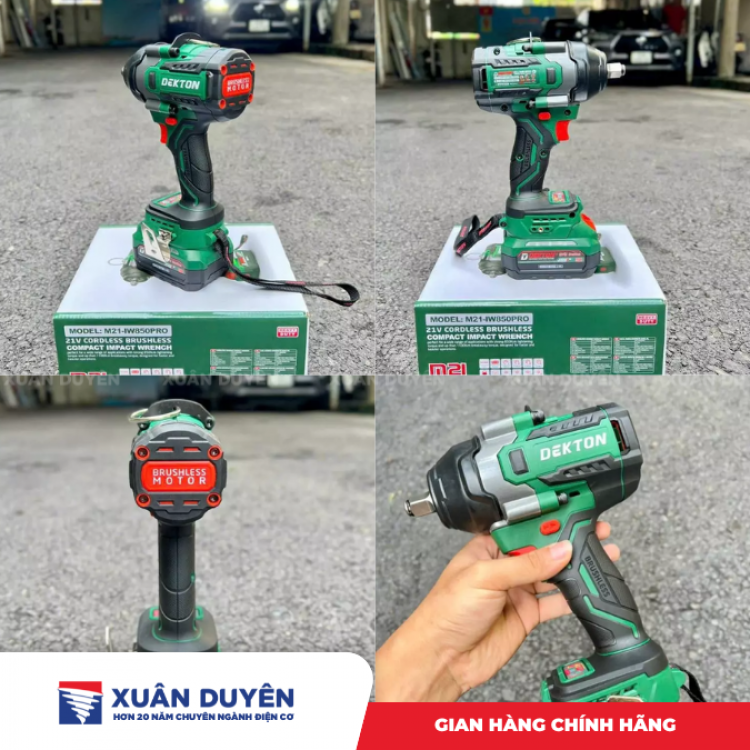 Máy siết bu lông dùng pin 21V Dekton M21-IW850PRO
