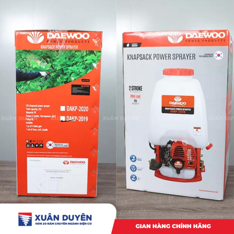 Bình phun thuốc 2 thì Daewoo DAKP 2019