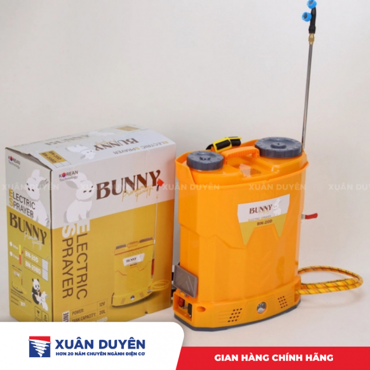 Bình xịt điện bơm đôi Bunny BN-20BD (20L, 12AH)