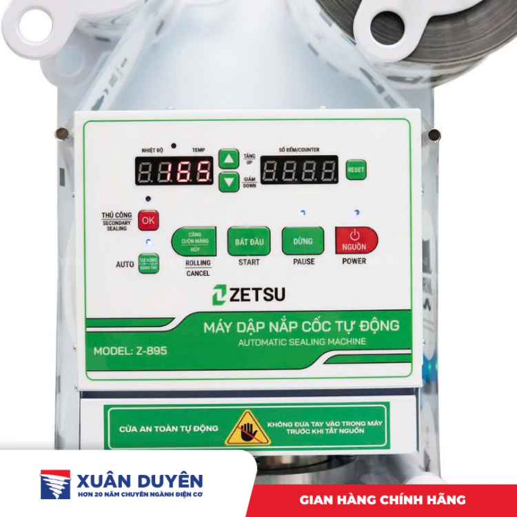 Máy dập nắp cốc tự động Zetsu Z-895
