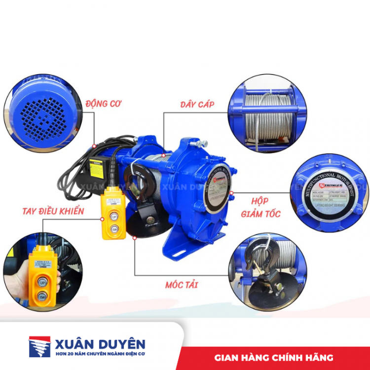 Máy tời xây dựng 300-600kg Stronger KCD600