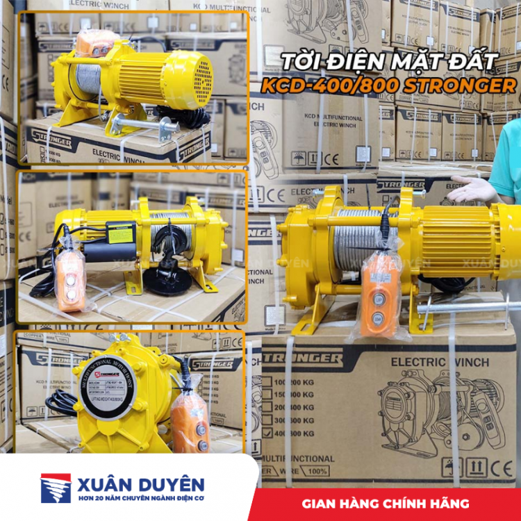 Máy tời xây dựng 400 - 800kg Stronger KCD800