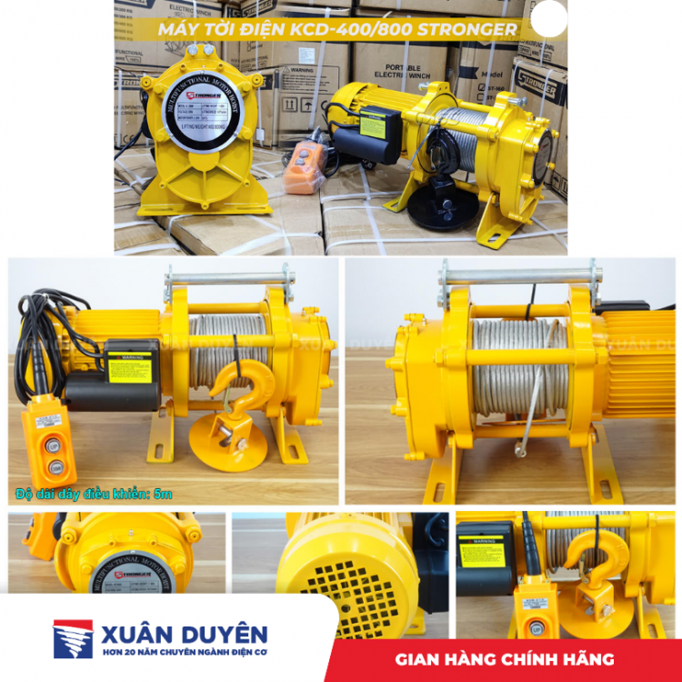 Máy tời xây dựng 400 - 800kg Stronger KCD800