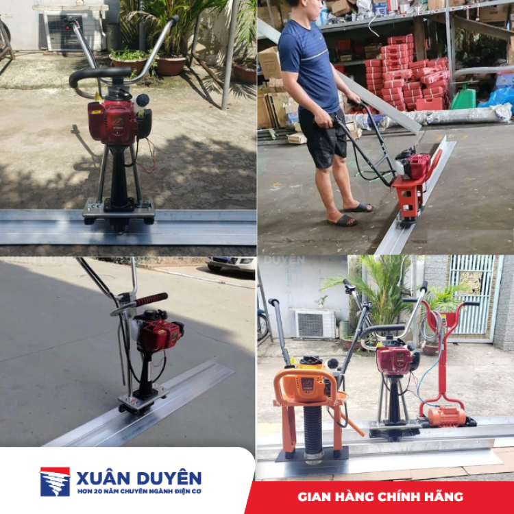 Máy đầm thước khung inox Honda GX35