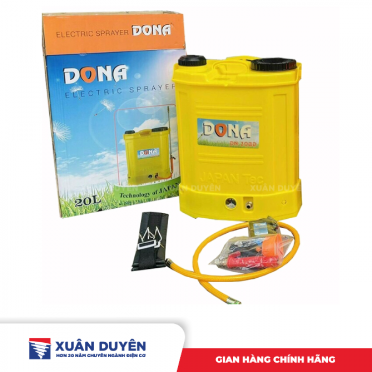 Bình xịt điện bộ bơm đôi Dona DN-20BD (20L, 12AH)