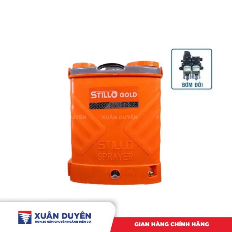 Bình xịt điện bộ bơm đôi Stillo GOLD STES 20GBD (20L, 12AH)