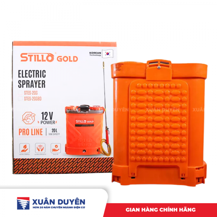 Bình xịt điện bộ bơm đôi Stillo GOLD STES 20GBD (20L, 12AH)