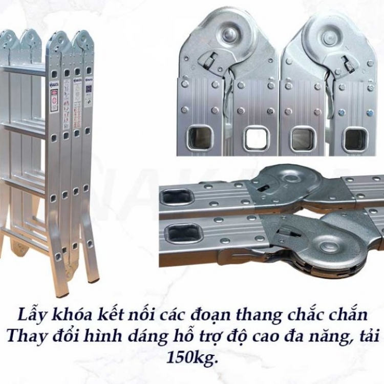Thang nhôm xếp 5 bậc Nakata VN405 (5m8)