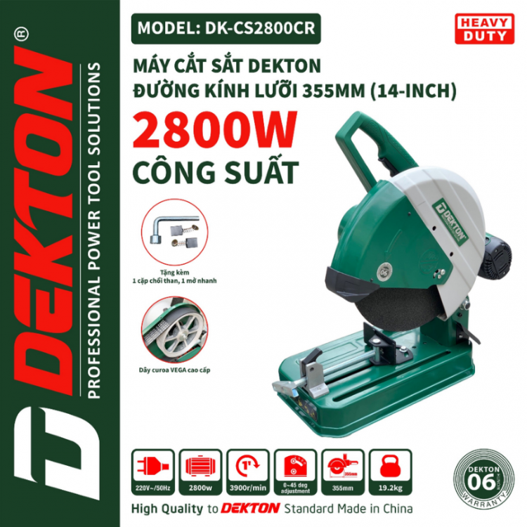 Máy cắt sắt Dekton DK-CS2800CR (355MM, 2800W)
