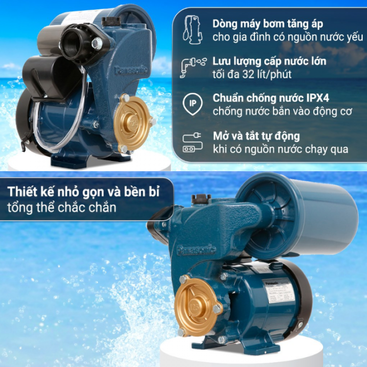 Máy bơm nước tăng áp Panasonic A-130JAK 125W