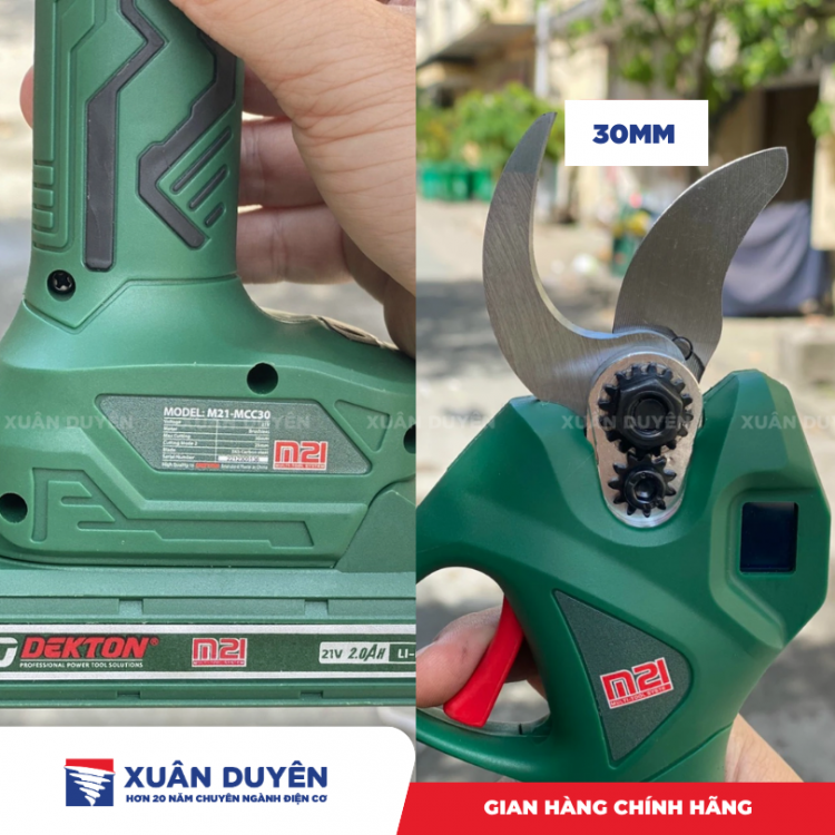 Máy cắt cành dùng pin 21V Dekton M21-MCC30 (Chưa kèm pin sạc)
