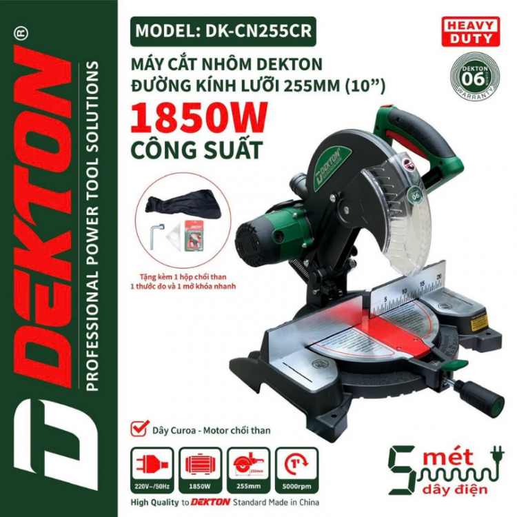 Máy cắt nhôm Dekton DK-CN255CR (1850W)