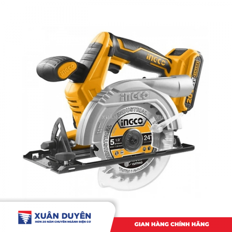 Máy cưa đĩa dùng pin 20V Ingco CSLI1651 (Chưa kèm pin sạc)