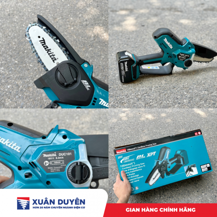 Máy cưa xích dùng pin 18V Makita DUC101 (chưa kèm pin sạc)