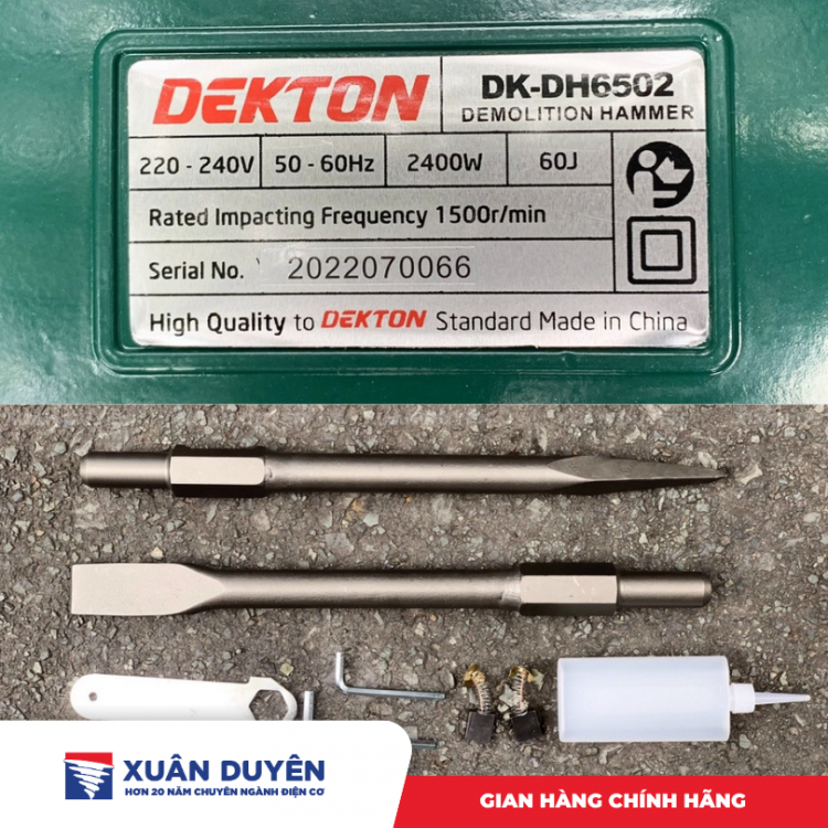 Máy đục bê tông Dekton DK-DH6502 (30MM, 2400W)