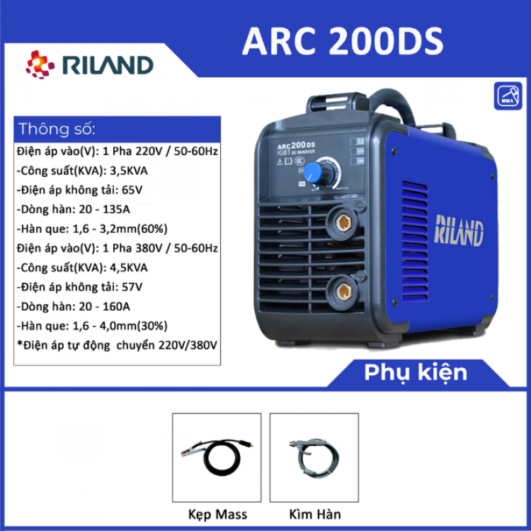 Máy hàn que Riland ARC 200DS