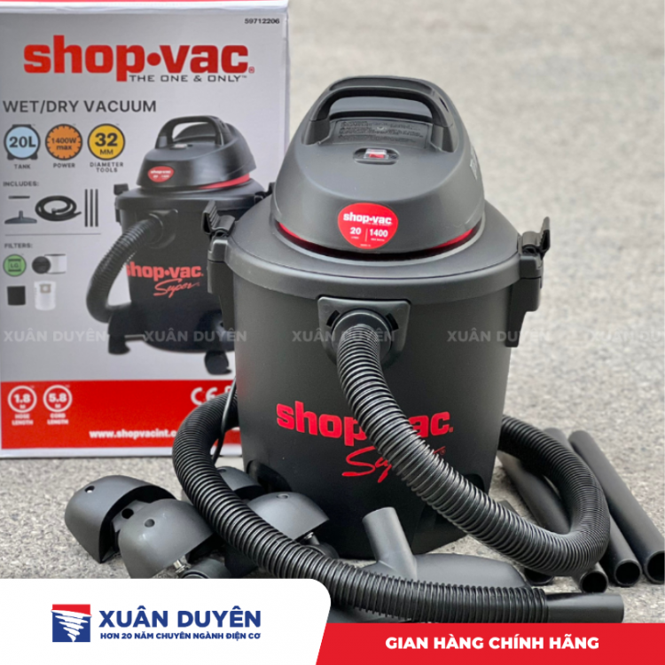 Máy hút bụi khô/ ướt thổi SHOP-VAC SUPER (20L/25L)