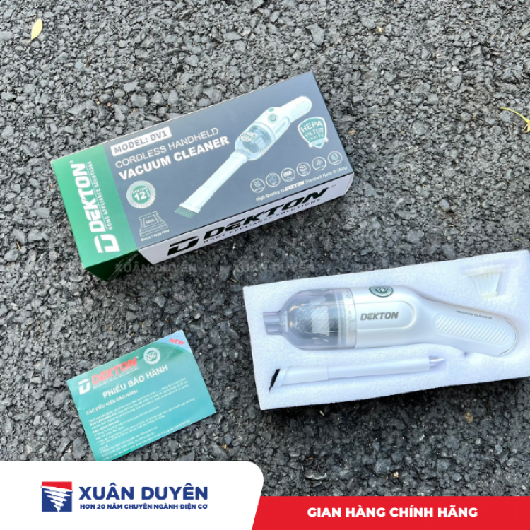 Máy hút bụi mini tích hợp pin 8V DV1 Dekton