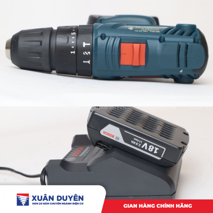 Máy khoan búa vặn vít dùng pin 18V Bosch GSB 180-LI