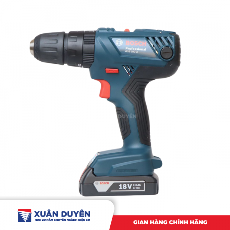Máy khoan búa vặn vít dùng pin 18V Bosch GSB 180-LI