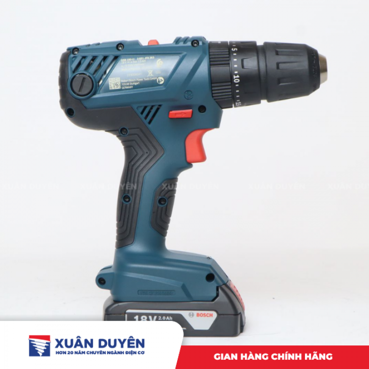 Máy khoan búa vặn vít dùng pin 18V Bosch GSB 180-LI