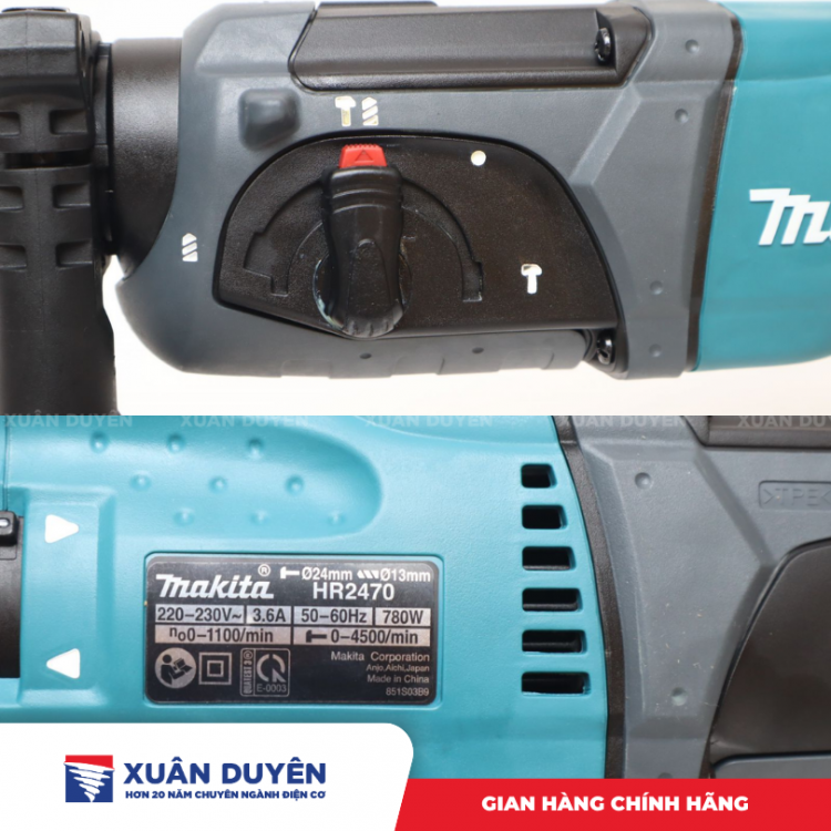 Máy khoan đa năng Makita HR2470X5 (24MM, 780W)