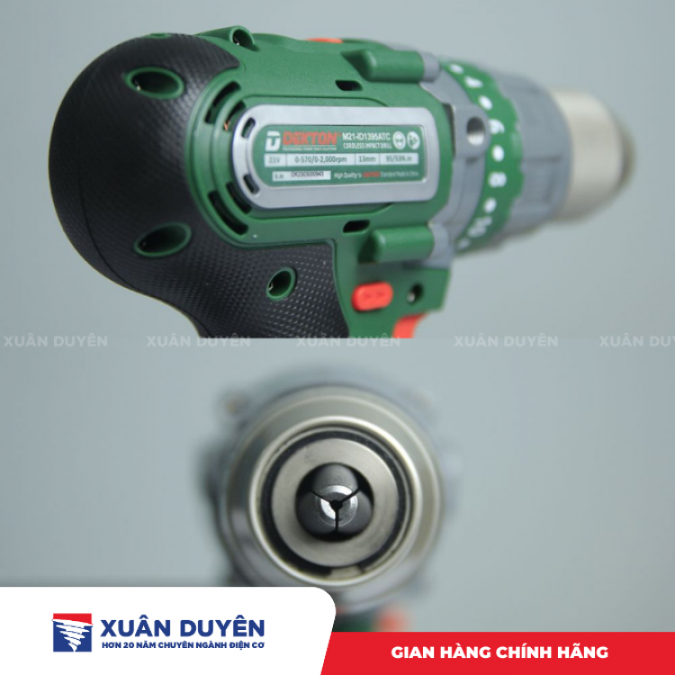 Máy khoan động lực dùng pin 21V Dekton M21-ID1395ATC (Chưa kèm pin sạc)