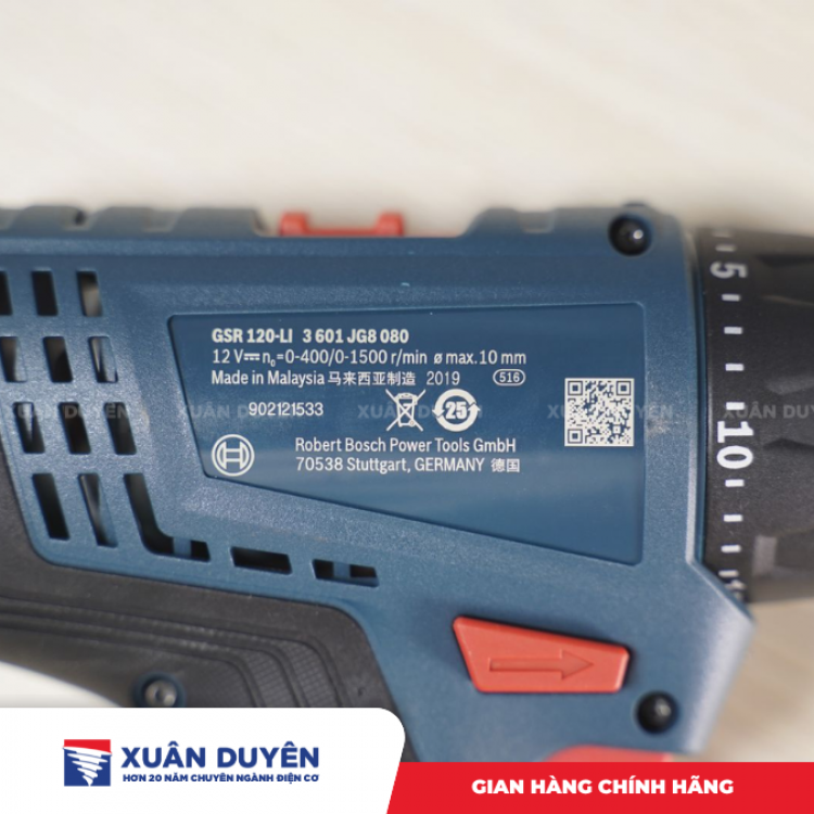 Máy khoan vặn vít dùng pin 12V Bosch GSR 120-LI GEN II