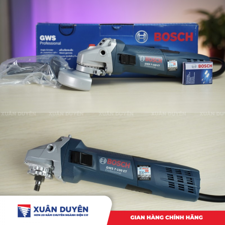 Máy mài góc Bosch GWS 7-100ET (100MM, 720W) (điều chỉnh tốc độ)