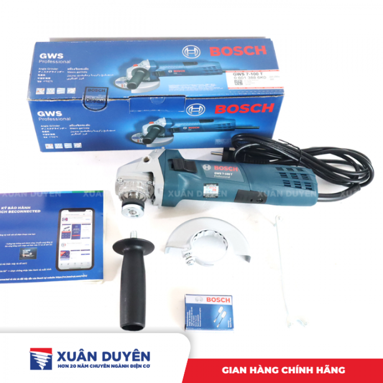 Máy mài góc Bosch GWS 7-100T (100MM, 720W) (đầu nhôm)