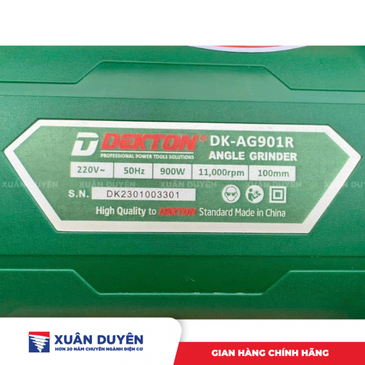 Máy mài góc Dekton DK-AG901R (100MM, 900W) (công tắc đuôi)