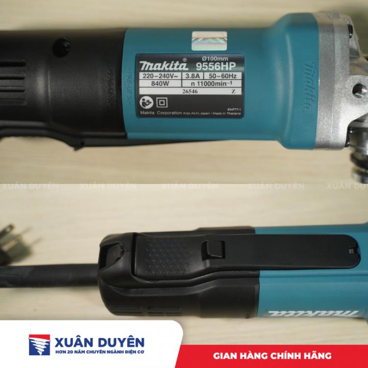Máy mài góc Makita 9556HP (100MM, 840W, Công tắc bóp)