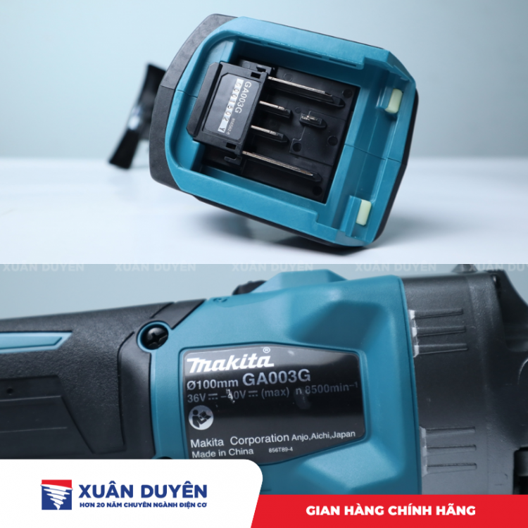 Máy mài góc dùng pin 40V Max Makita GA003GZ (Chưa kèm pin sạc)