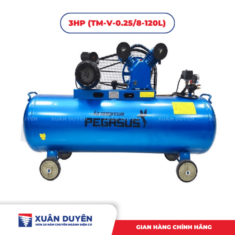 Máy nén khí Pegasus coro 3HP (TM-V-0.25/8-120L)
