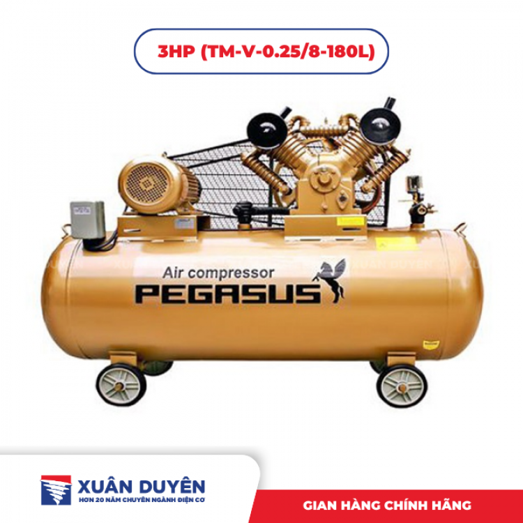 Máy nén khí Pegasus coro 3HP (TM-V-0.25/8-180L)