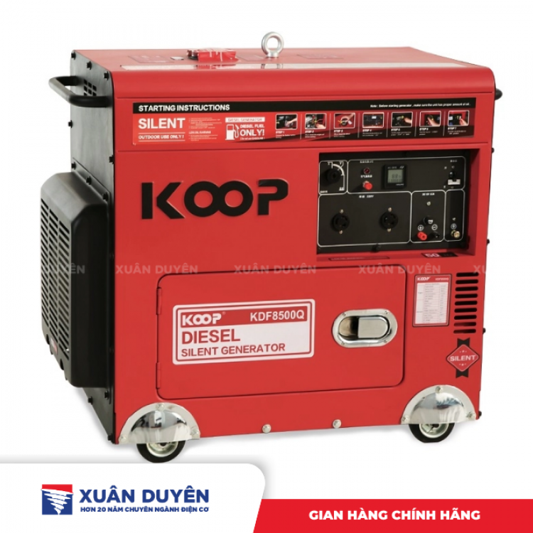 Máy phát điện chạy đầu 6KW Koop KDF8500Q
