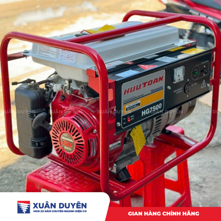 Máy phát điện chạy xăng 5.5KVA Honda Hữu Toàn HG7500