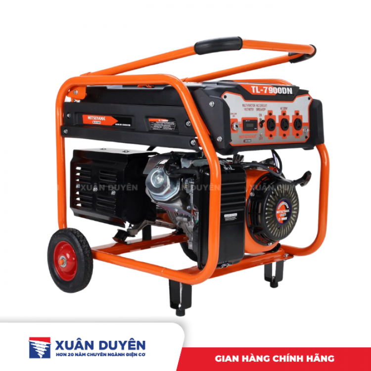 Máy phát điện chạy xăng 5KW Mitsuyama TL7900DN (có đề, có bánh xe đẩy)