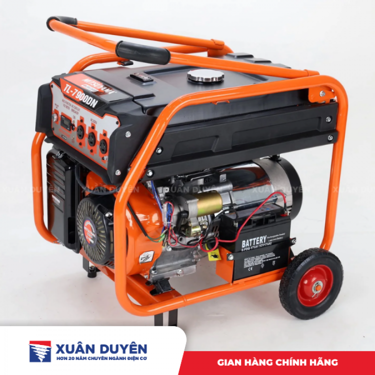Máy phát điện chạy xăng 5KW Mitsuyama TL7900DN (có đề, có bánh xe đẩy)
