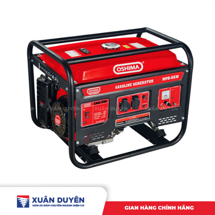 Máy phát điện chạy xăng 5KW Oshima MPD có đề