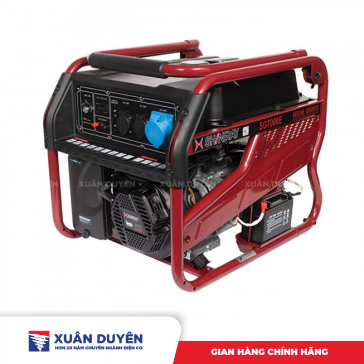 Máy phát điện chạy xăng 5KW Shineray SG7000E 5KW (có đề, có bánh xe đẩy)
