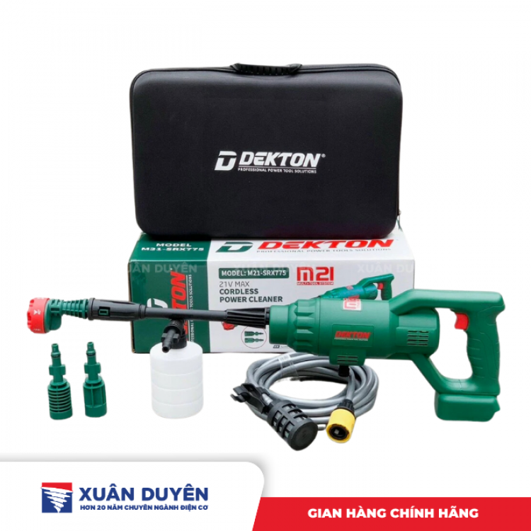 Máy rửa xe dùng pin 21V Dekton M21-SRX775