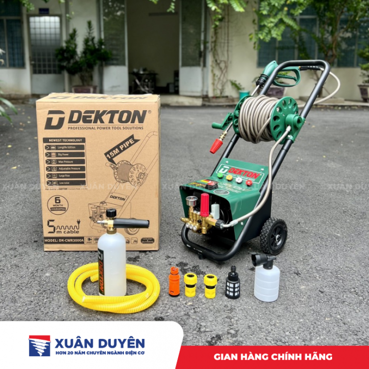 Máy xịt rửa chỉnh áp Dekton DK-CWR-3000A (3000W)