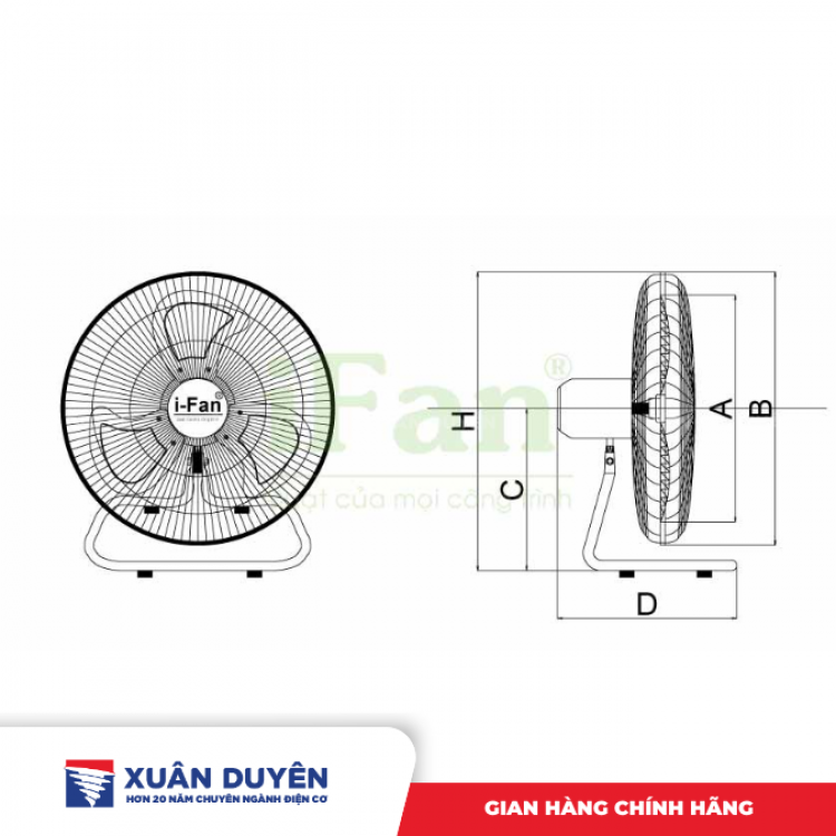 Quạt sàn dân dụng iFan FE-45