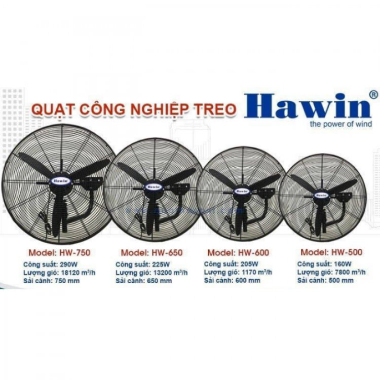 Quạt treo công nghiệp Hawin HW500