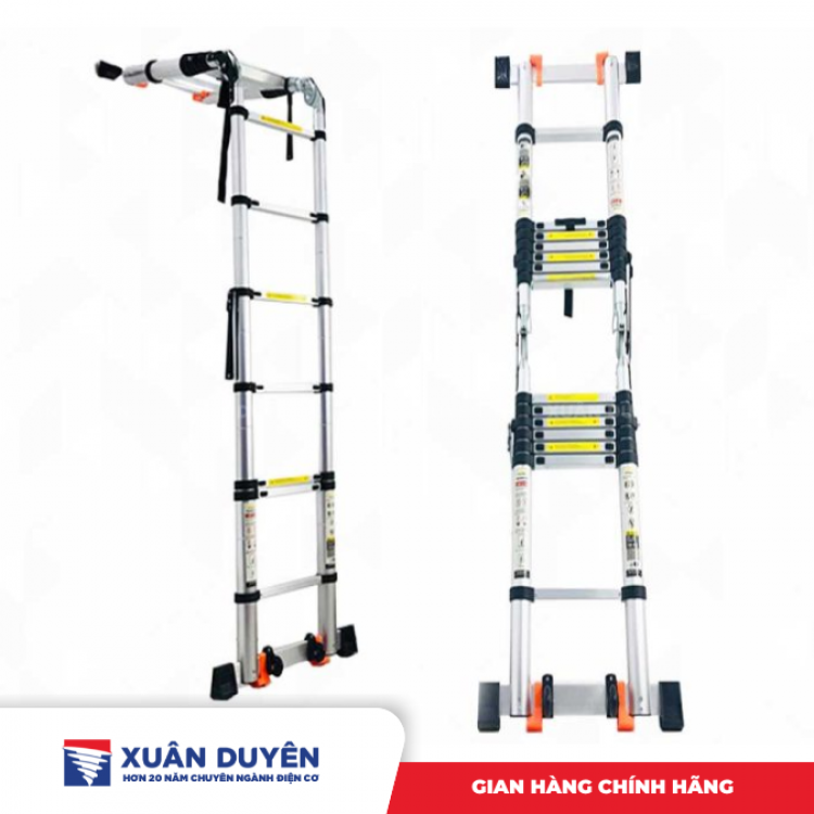 Thang nhôm đôi Nakata TY640 (chữ A 3.2m + 3.2m) màu đen
