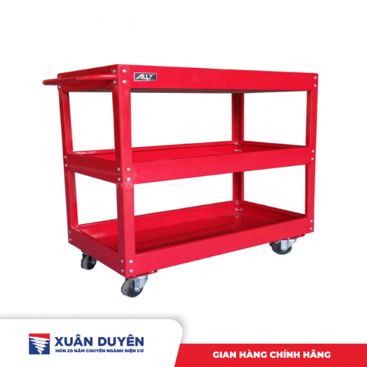 Xe đẩy hàng 3 ngăn lớn Phong Thạnh XCD100T3